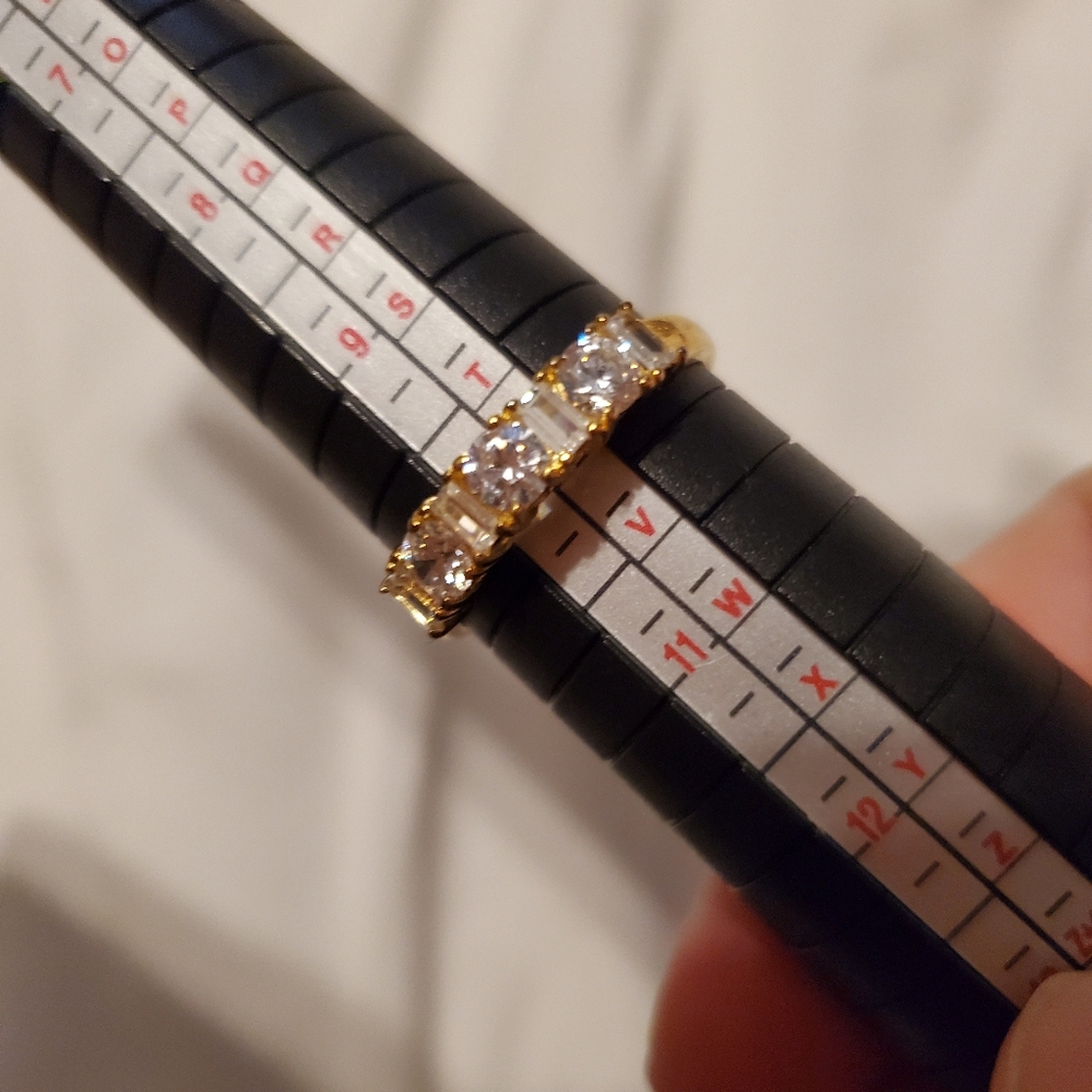 Gold Crystal Statement Ring - image 3